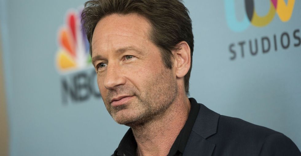 The reason David Duchovny let his rescue pup lick his face is awesome.