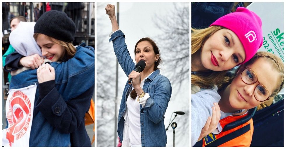27 celebrities who proudly marched with fellow activists in the Women's March.