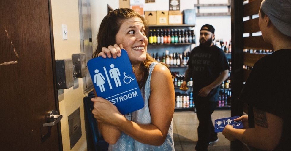 One woman's clever plan to revolutionize single-stall bathrooms.