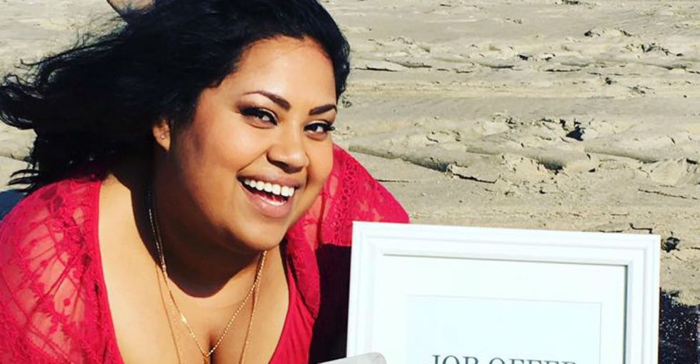 A woman’s hilarious photo shoot with her 'job offer' has gone viral. It’s incredible.