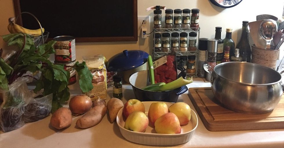 It's not garbage if you eat it. How I made a gourmet meal with food scraps.