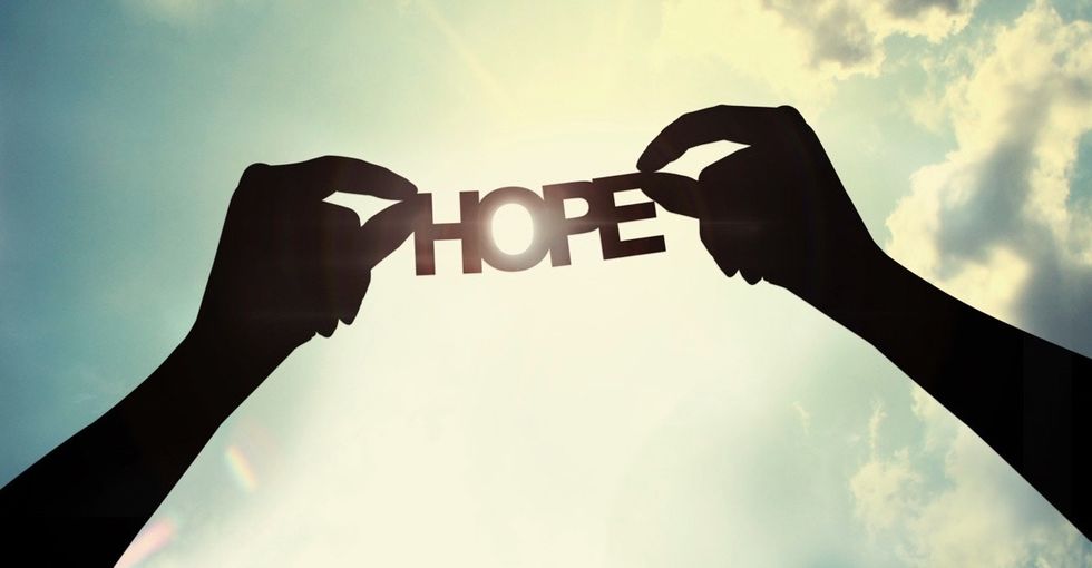 13 statements tell what makes these people feel hopeful — 5 words at a time.