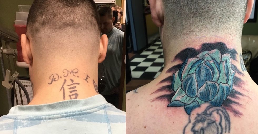 A tattoo shop's offer to cover up hateful ink went viral. People are taking them up on it.
