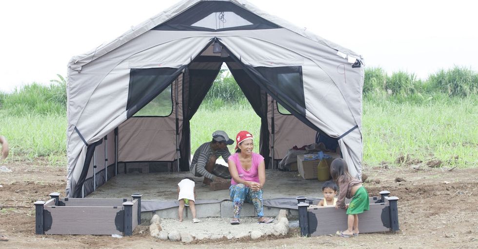 Barebones makes the tents of the future, and they're giving them to people in need.