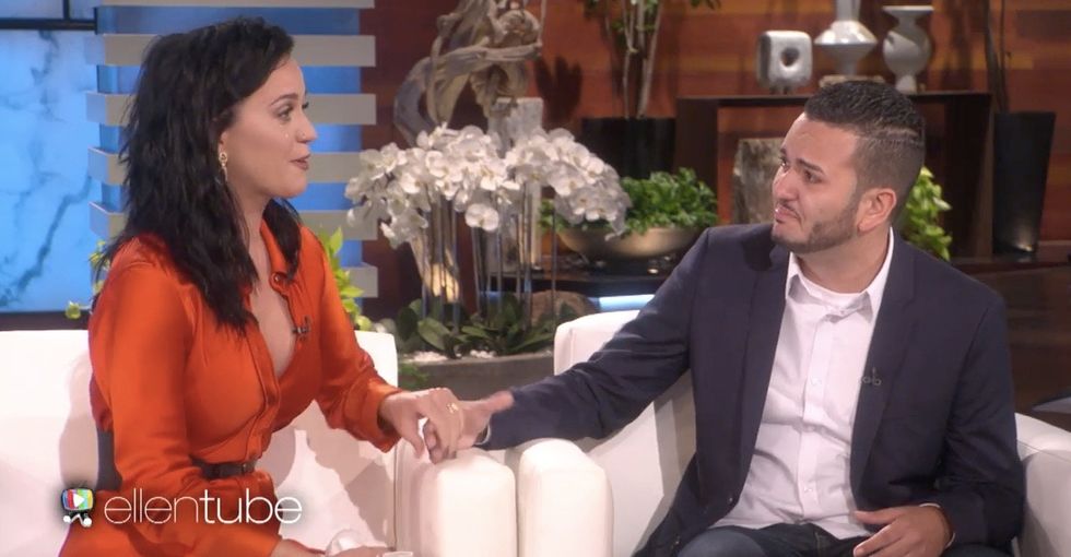 Katy Perry surprises a Pulse shooting survivor who was inspired by her music.