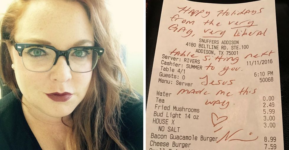 She 'went high' instead of going low after overhearing a table of homophobes.