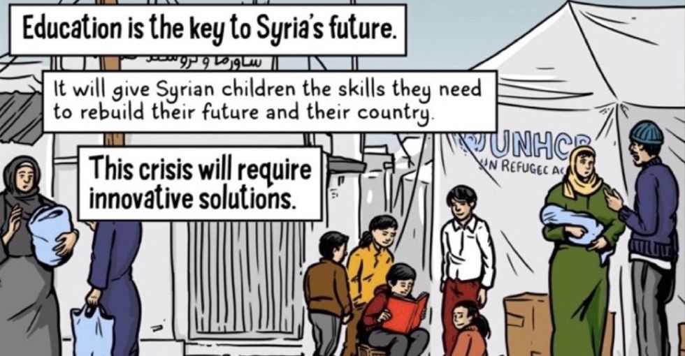 A heartbreaking illustration reveals why education in Syria is more important than ever.