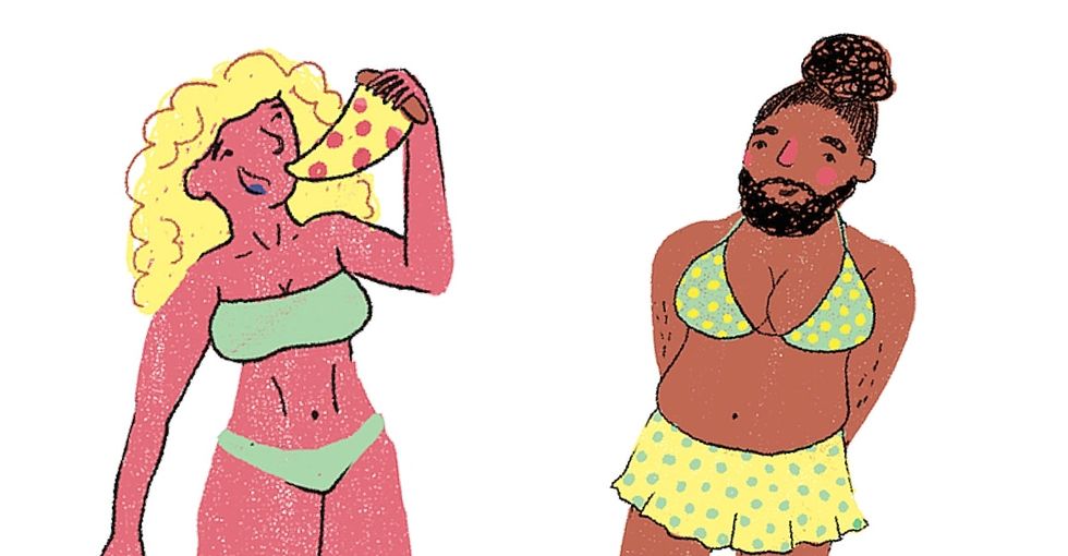 14 beach body cartoons that are just the right amount of real.