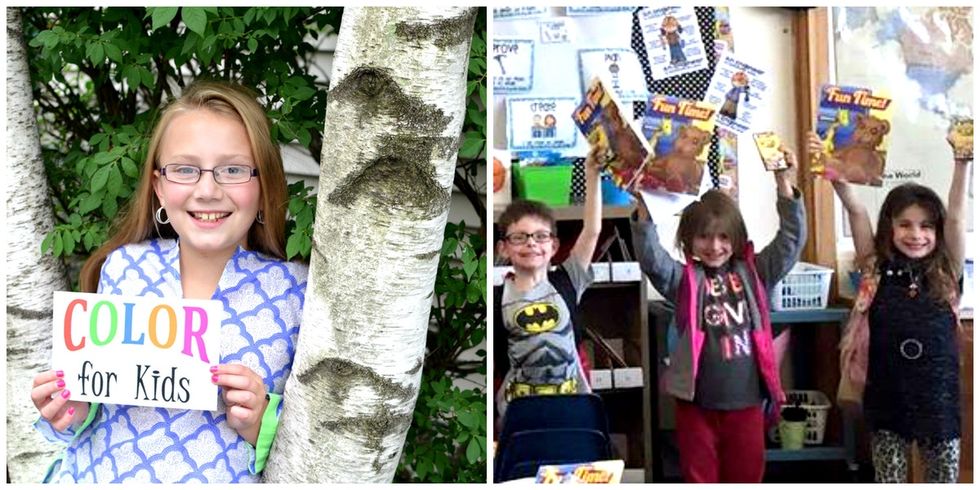 A 10-year-old launched her own charity to bring color to kids across the world.