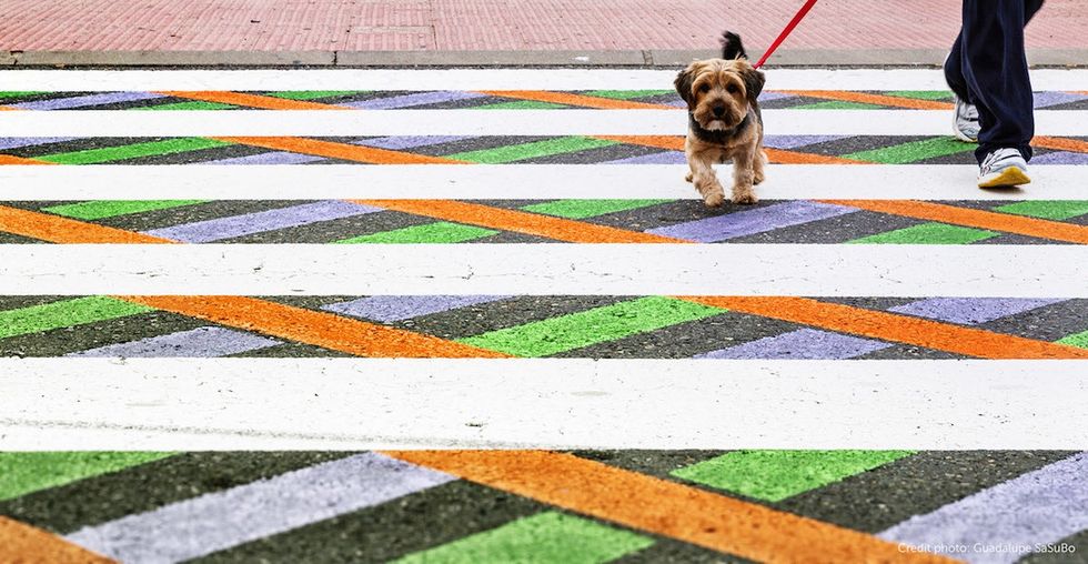 These funky crosswalks in Madrid are delighting pedestrians and keeping kids safe.