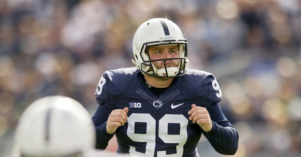 Read a Penn State football player's powerful open letter about his binge-eating.