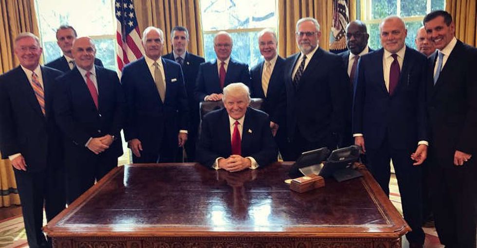 Why it matters that there are no women in this photo of Trump's health care meeting.