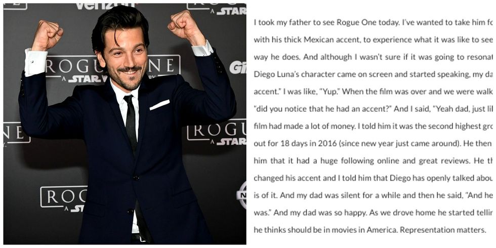 This 'Rogue One' star inspired the sweetest family story about representation.