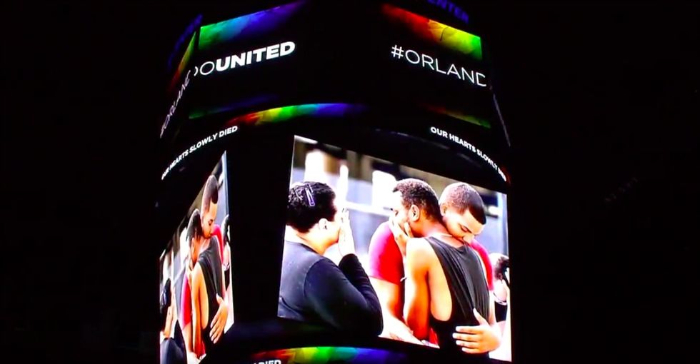 This NBA team stood up to homophobia big time last night with a tribute to Pulse victims.