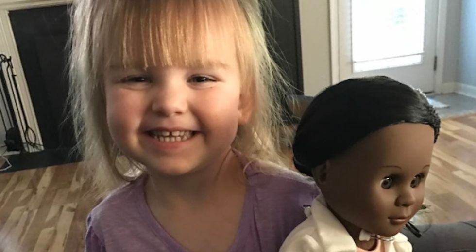 A mom's viral Instagram post about her daughter and a black doll is melting hearts.