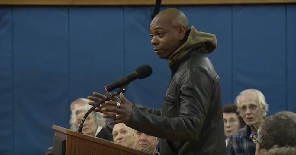 Dave Chappelle addressing his local city