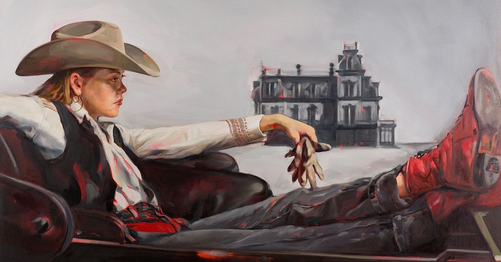 An artist replaced the men in these classic Westerns with women. The images are awesome.