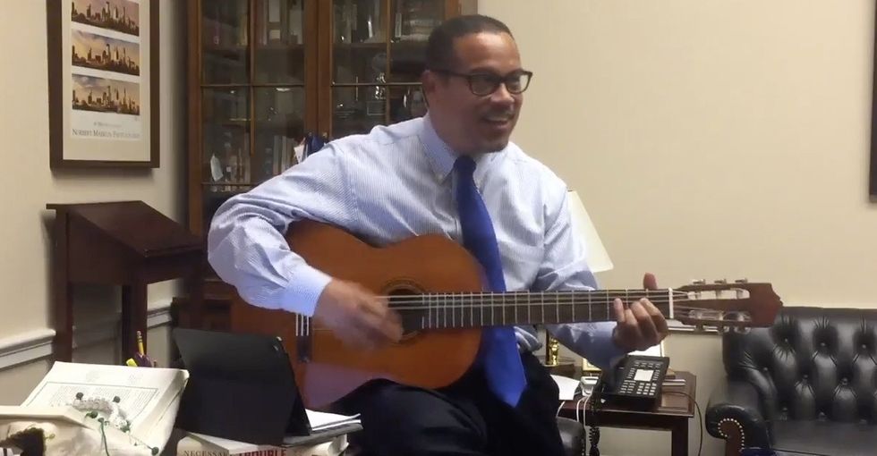Minneapolis just raised its minimum wage. Watch Congressman Keith Ellison celebrate.