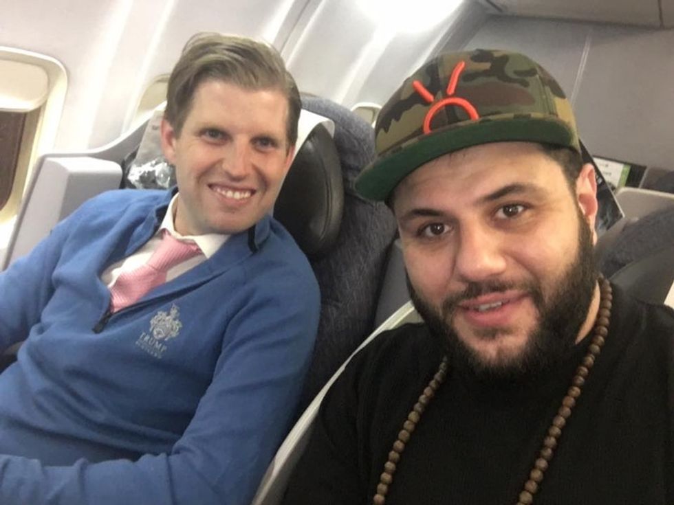 We spoke to the Muslim comedian who had a flight with Eric Trump. Here's what he learned.