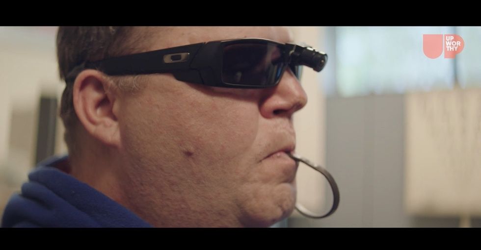 He thought he'd never be able to see again. Thanks to his tongue, he can.
