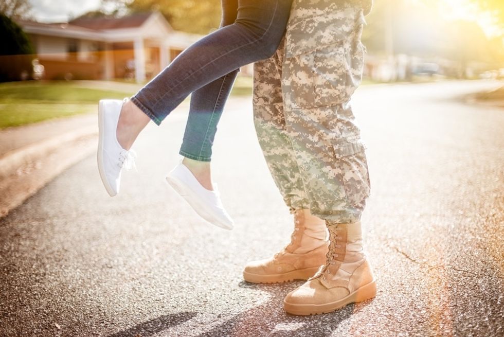 Military spouses often have to spend tons of time apart. One couple gets super creative.