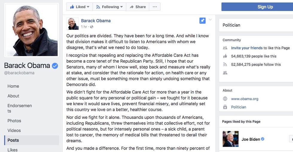 Obama's message responding to the Senate health care bill is a must-read.