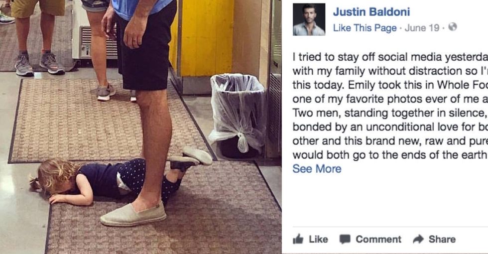A viral photo of a calm dad and a screaming toddler holds an important parenting lesson.