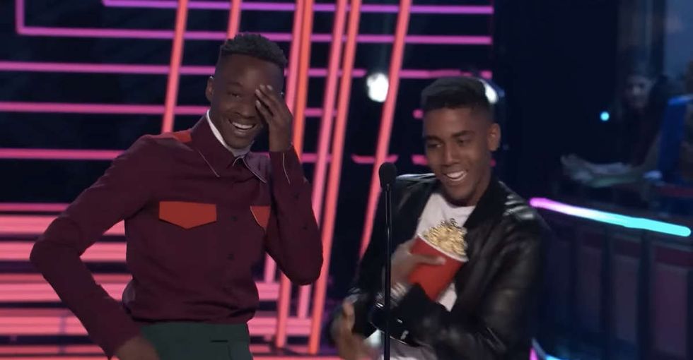 After winning Best Kiss, 2 'Moonlight' stars gave a thrilling, emotional speech.