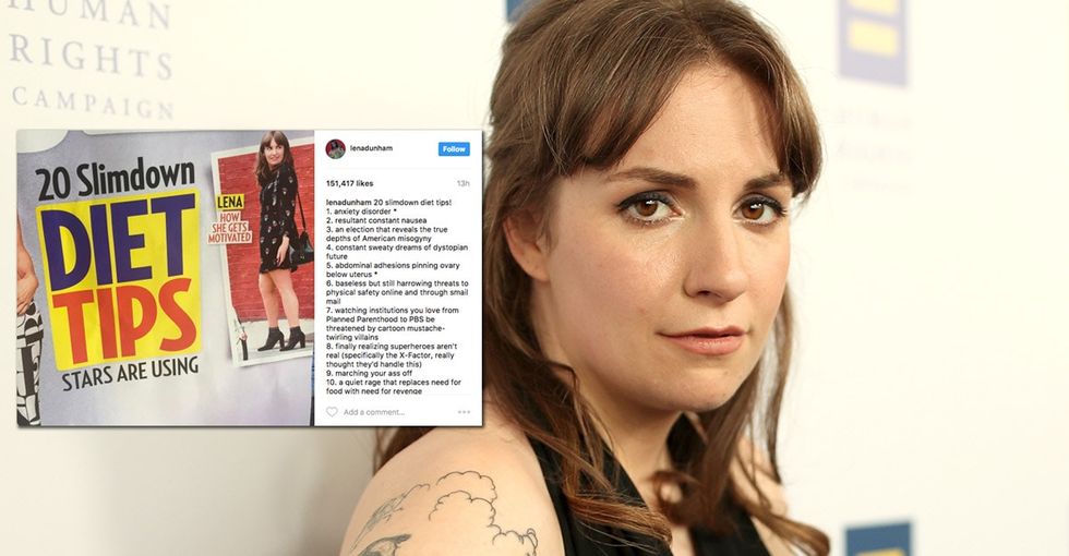 A magazine used Lena Dunham to hype 'slimdown' tips. Check out her epic response.
