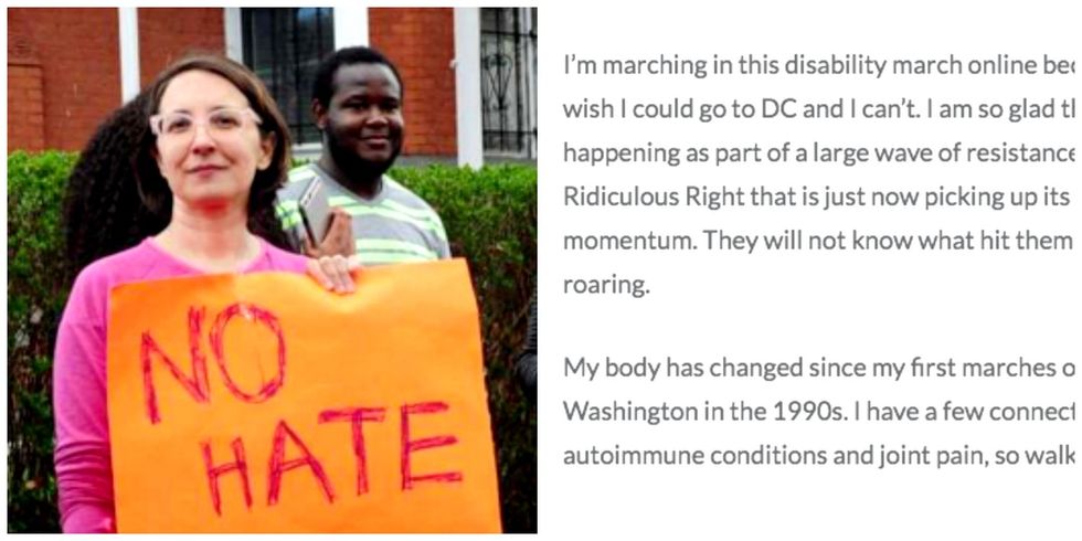 The brilliant way this woman brought the Women's March to the disabled community.