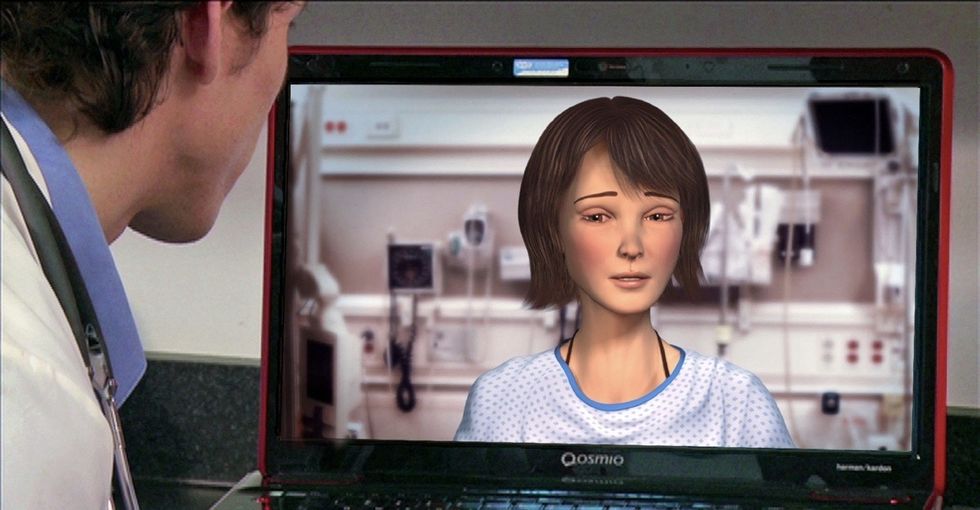 This virtual woman is very sick. Talking to her could make doctors more empathetic.