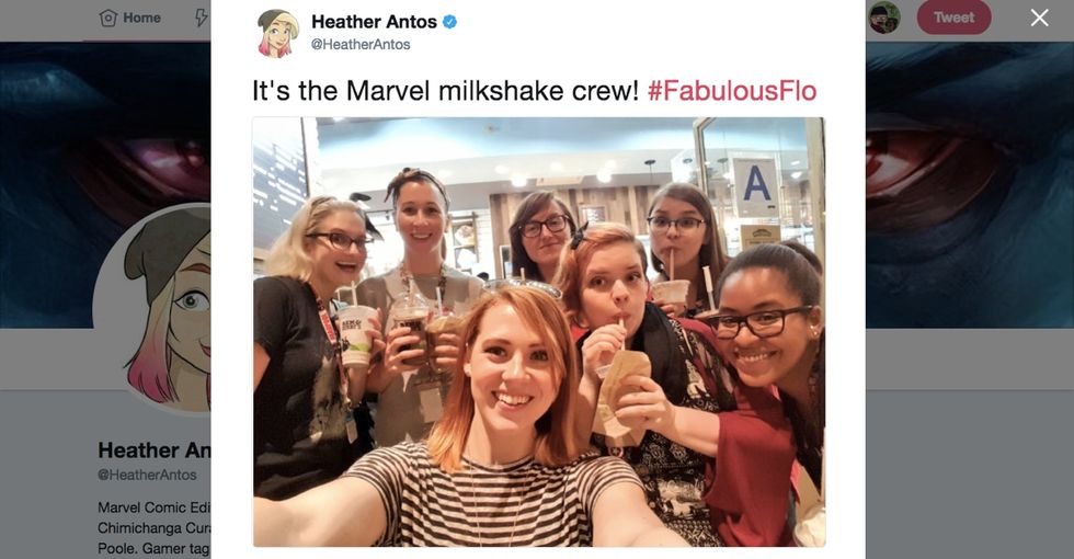 Marvel writer harassed for having a milkshake with coworkers? It's as silly as it sounds.