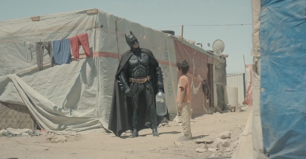 This PSA about refugee parents and children stars Batman. It's remarkably sweet.