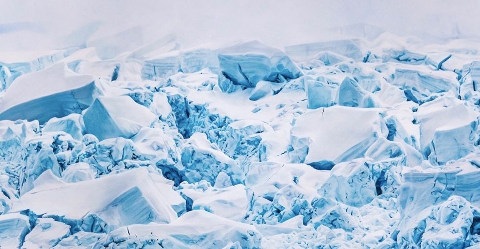 Zaria Forman's glacier drawings are cooler than cool. They're ice cold ...