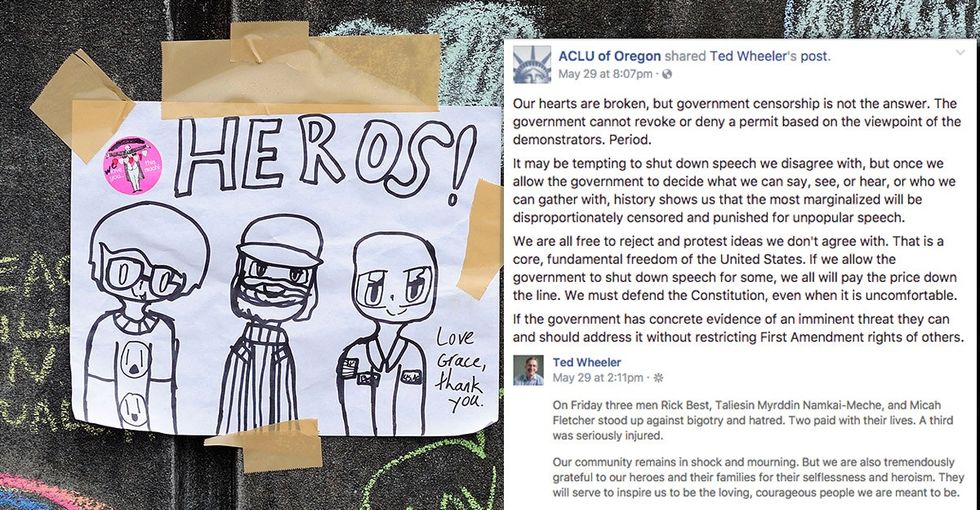 Portland's mayor took a stand against hate, but the ACLU is pushing back. Here's why.