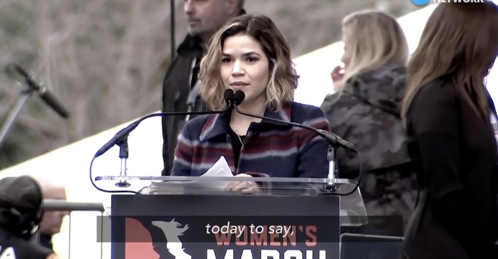 America Ferrera's speech at the Women's March sends a powerful message against hate.