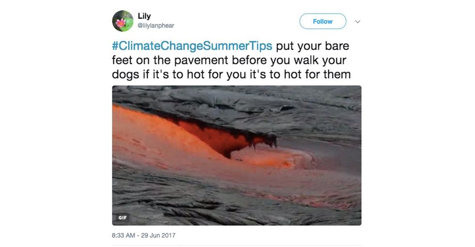 A viral hashtag about keeping cool in the summer has the internet cracking up.