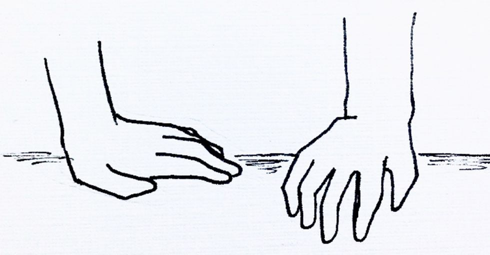 Her long-distance relationship ended, but she didn't want to forget it. So she drew it.