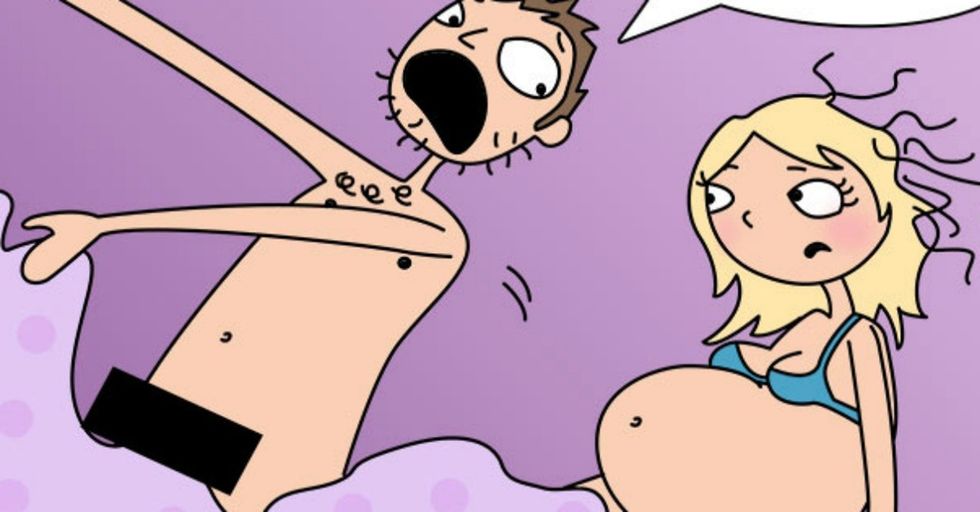 The humorous aspects of pregnancy and parenting in 5 on-point cartoons.