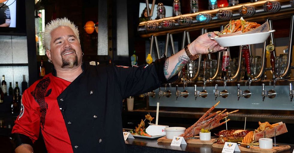 A BBQ rig appeared outside a wildfire shelter. A famous chef was cooking inside.