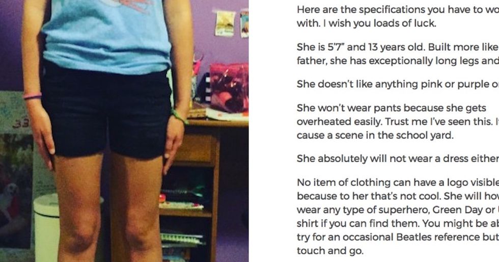These shorts got her daughter sent home. Mom's letter to the school is straight fire.