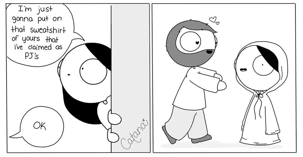 Her boyfriend asked her to draw a comic about their relationship. Hilarity ensued.