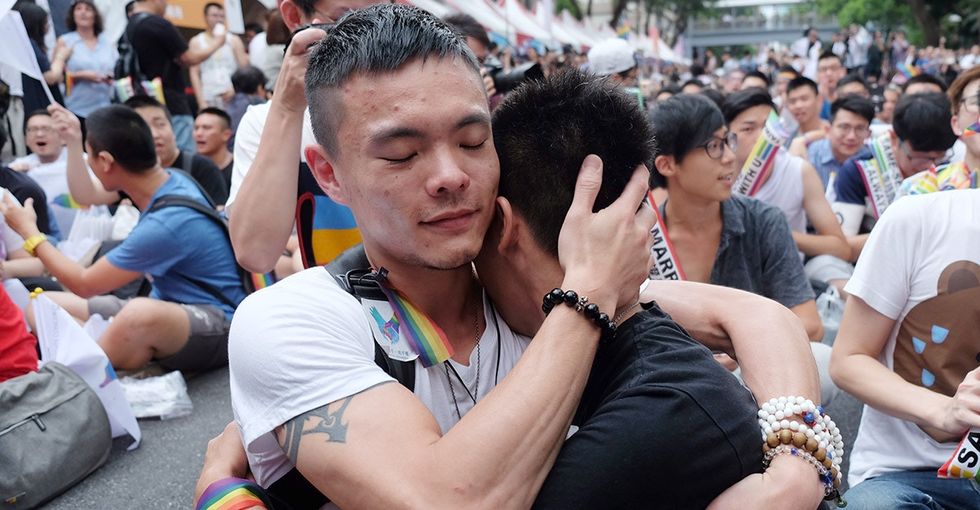 Finally, marriage equality is coming to Asia. These delightful pics say it all.