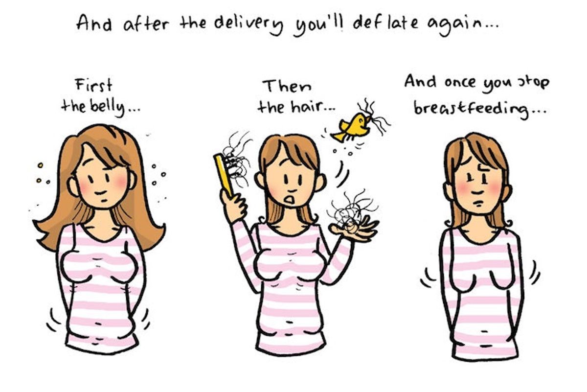 Comic of a woman's changing body
