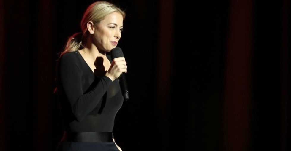 This feminist's comedy show didn't allow men. Now a man is suing her for it.