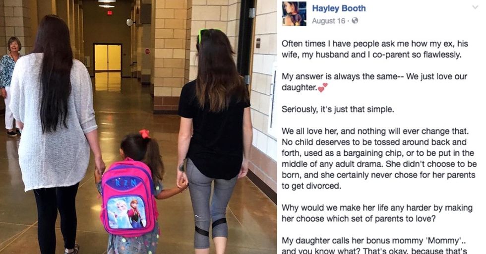 A mom's sweet photo of her daughter and her 'Bonus Mommy' is giving people hope.