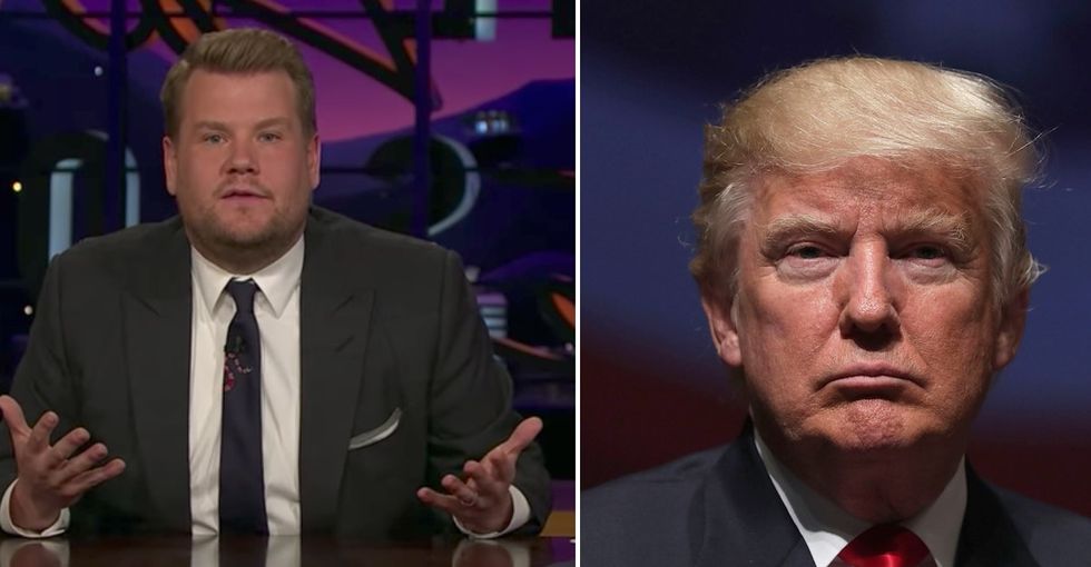 James Corden sent 297 copies of the same movie to Mar-a-Lago to educate Trump about HIV.