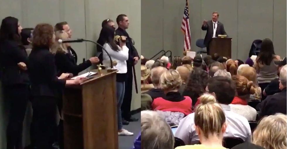 A woman with MS pressed her senator on health care in a fiery exchange. It's a must-watch.