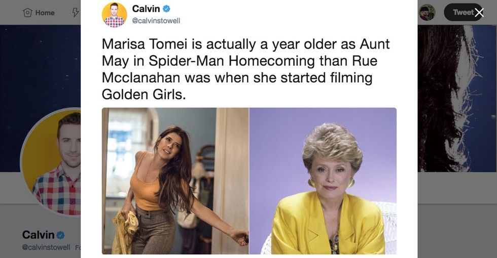 A viral tweet makes a great point about who gets to be 'old' in Hollywood.