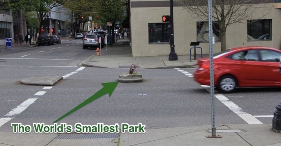 The story behind the World's Smallest Park is even more delightful than you'd expect.